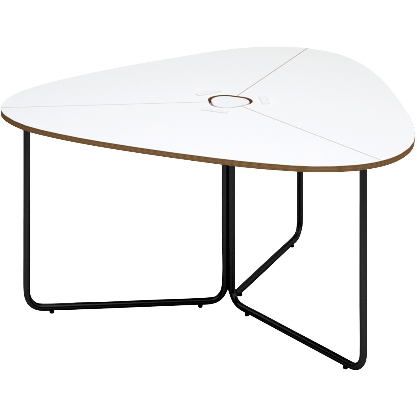 TFK-UT1514WM-6APW1 テーブル フランカ 三角形コの字脚 スタンダード天板(配送・組立サービス付き) コクヨ ホワイト 幅1465mm奥行1390mm  TFK-UT1514WM-6APW1