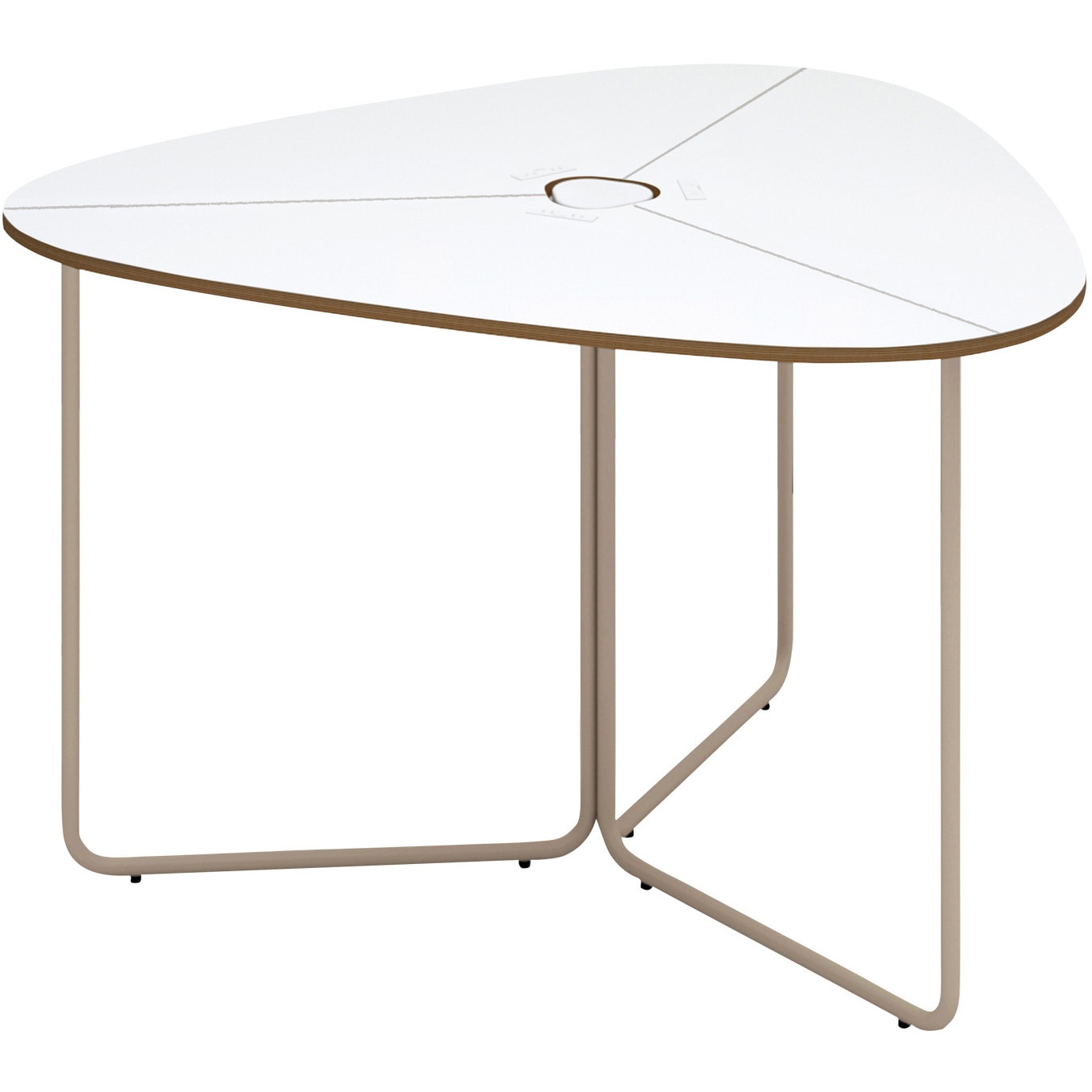 TFK-UT1514YM-1KPW1 テーブル フランカ 三角形コの字脚 スタンダード天板(配送・組立サービス付き) コクヨ ホワイト 高さ900mm幅1465mm奥行1390mm  TFK-UT1514YM-1KPW1