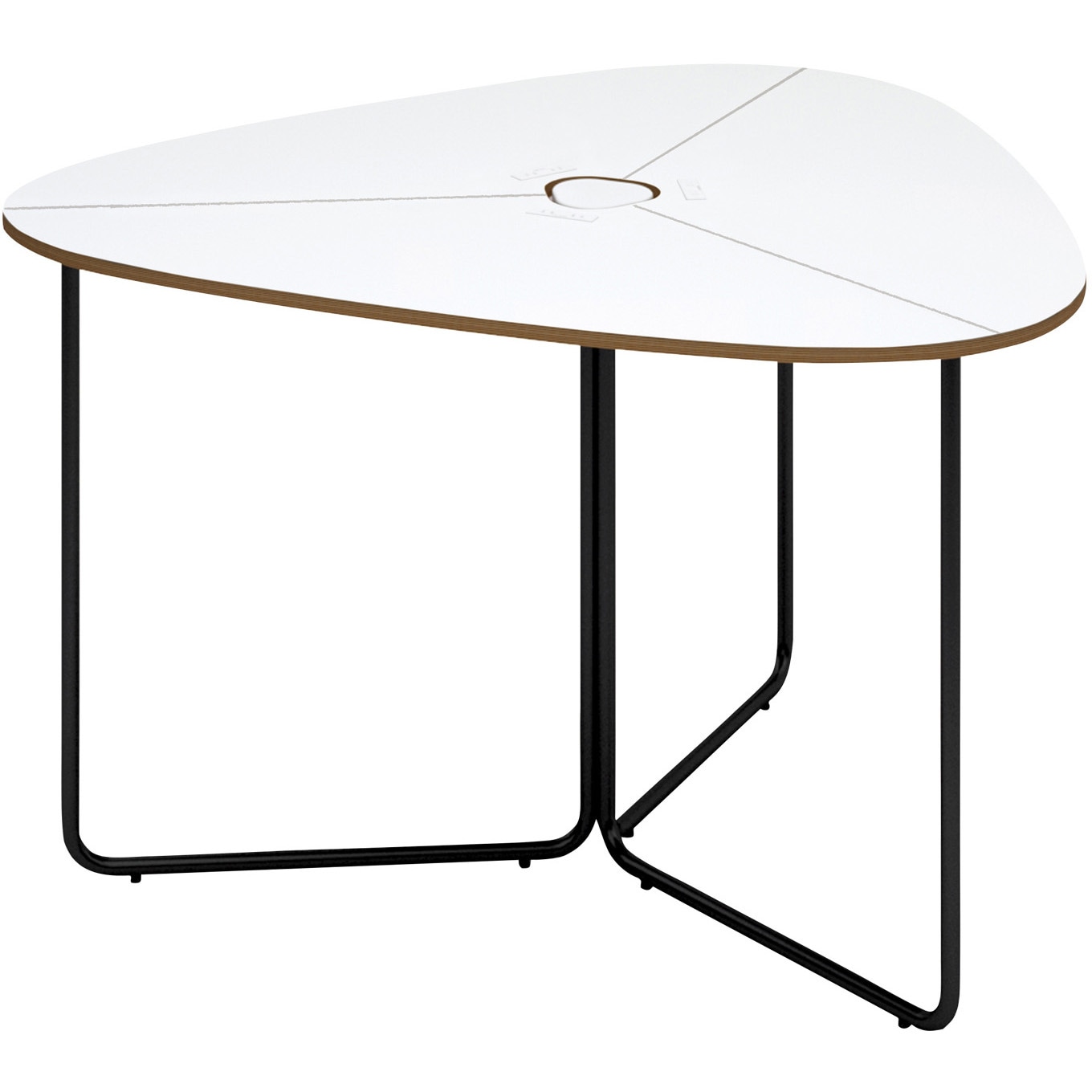 TFK-UT1514YM-6APW1 テーブル フランカ 三角形コの字脚 スタンダード天板(配送・組立サービス付き) コクヨ ホワイト 高さ900mm幅1465mm奥行1390mm  TFK-UT1514YM-6APW1