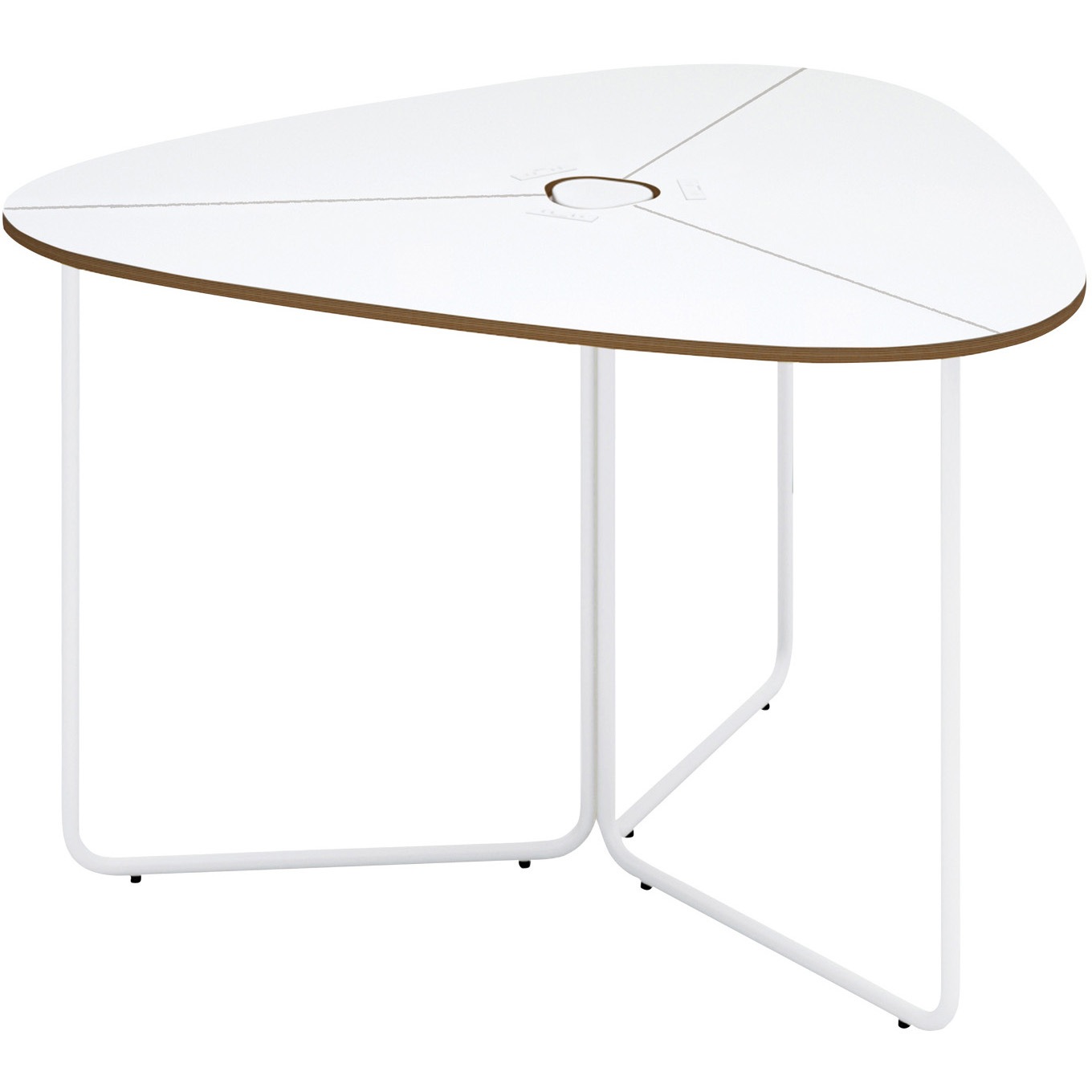 TFK-UT1514YM-SAPW1 テーブル フランカ 三角形コの字脚 スタンダード天板(配送・組立サービス付き) コクヨ ホワイト 高さ900mm幅1465mm奥行1390mm  TFK-UT1514YM-SAPW1