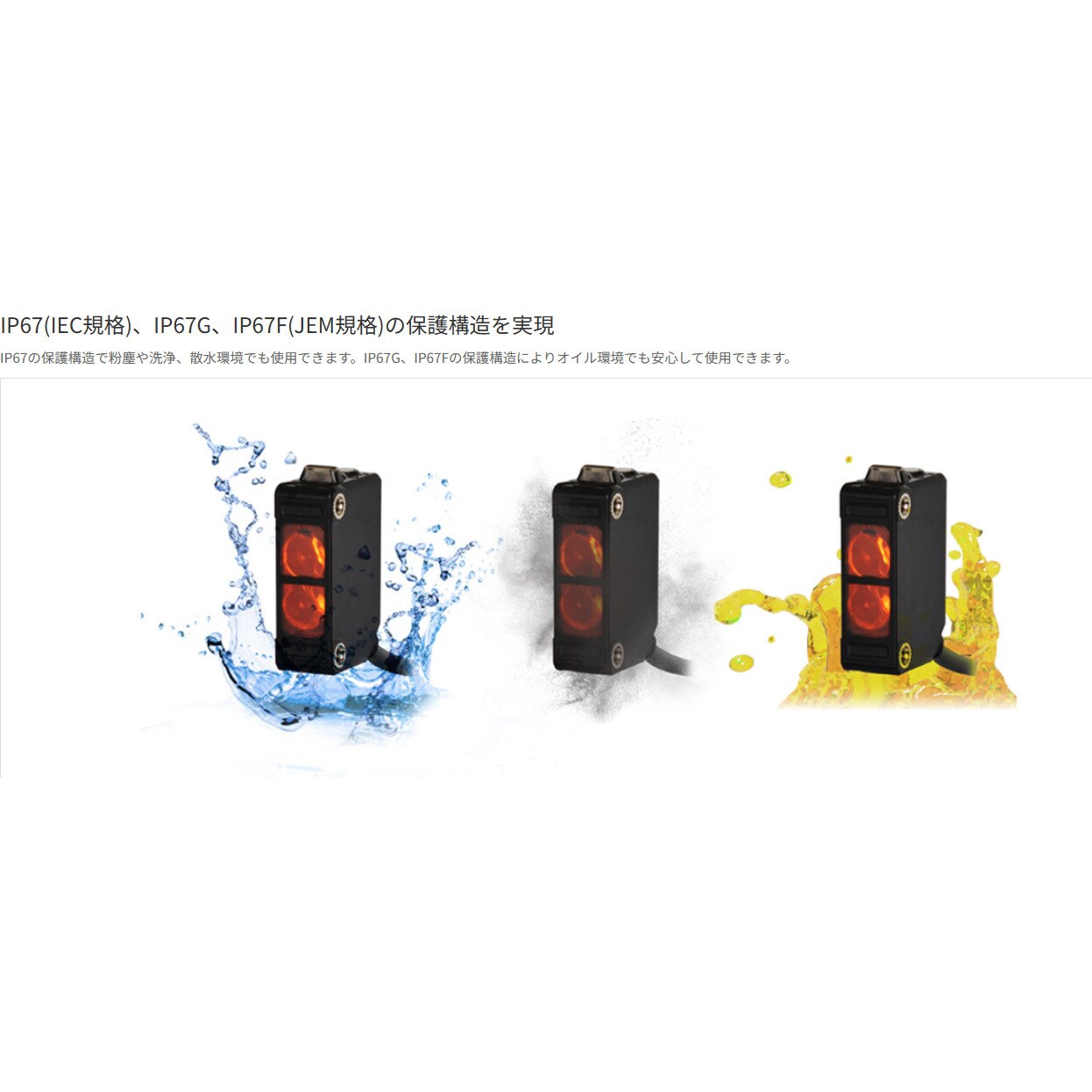 BJR1M-DDT-P-F 小型アンプ内蔵光電センサ BJR シリーズ (防油型 BJR1M-DDT-P-F 小型アンプ内蔵光電センサ BJR シリーズ (防油型