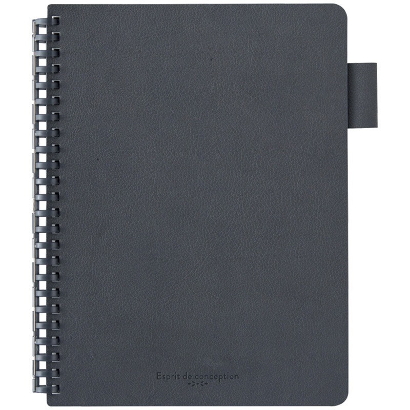 N-2993-27 オープンリングノート(合皮表紙) リヒトラブ グレー色