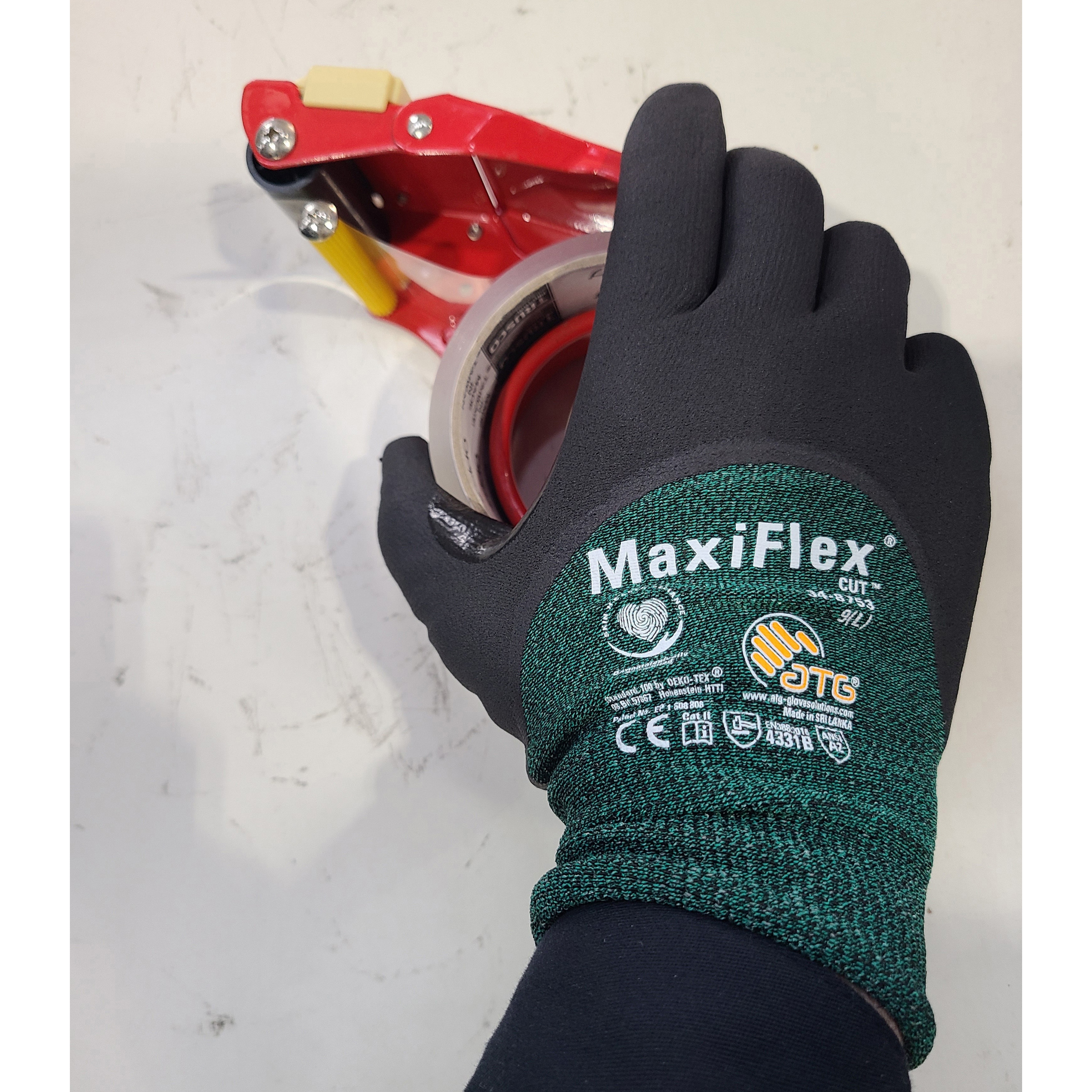 34-8753-L 耐切創手袋 マキシフレックス カット 手の甲4分の3