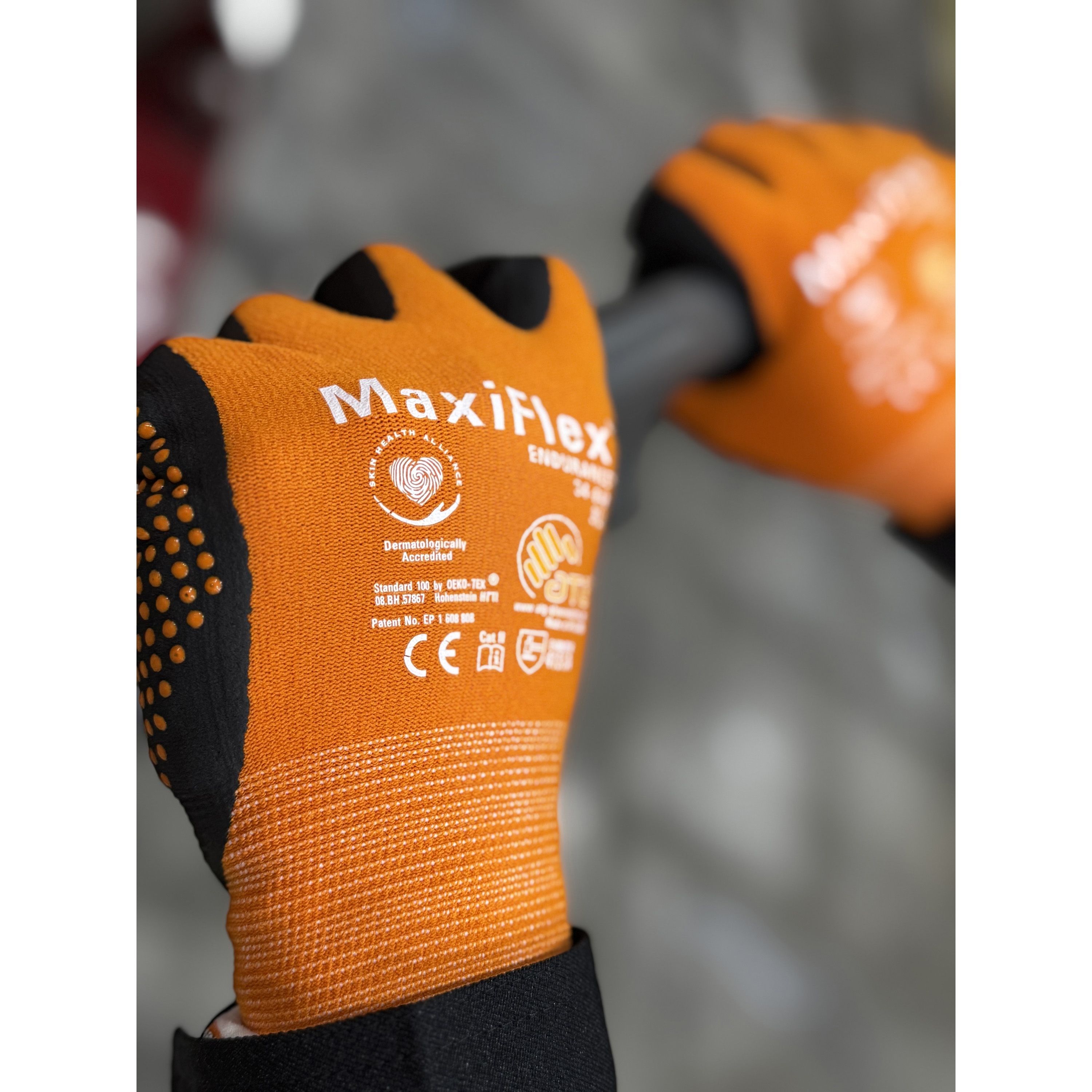 34-848-S ニトリルゴム背抜き手袋 マキシフレックス(すべり止めドット