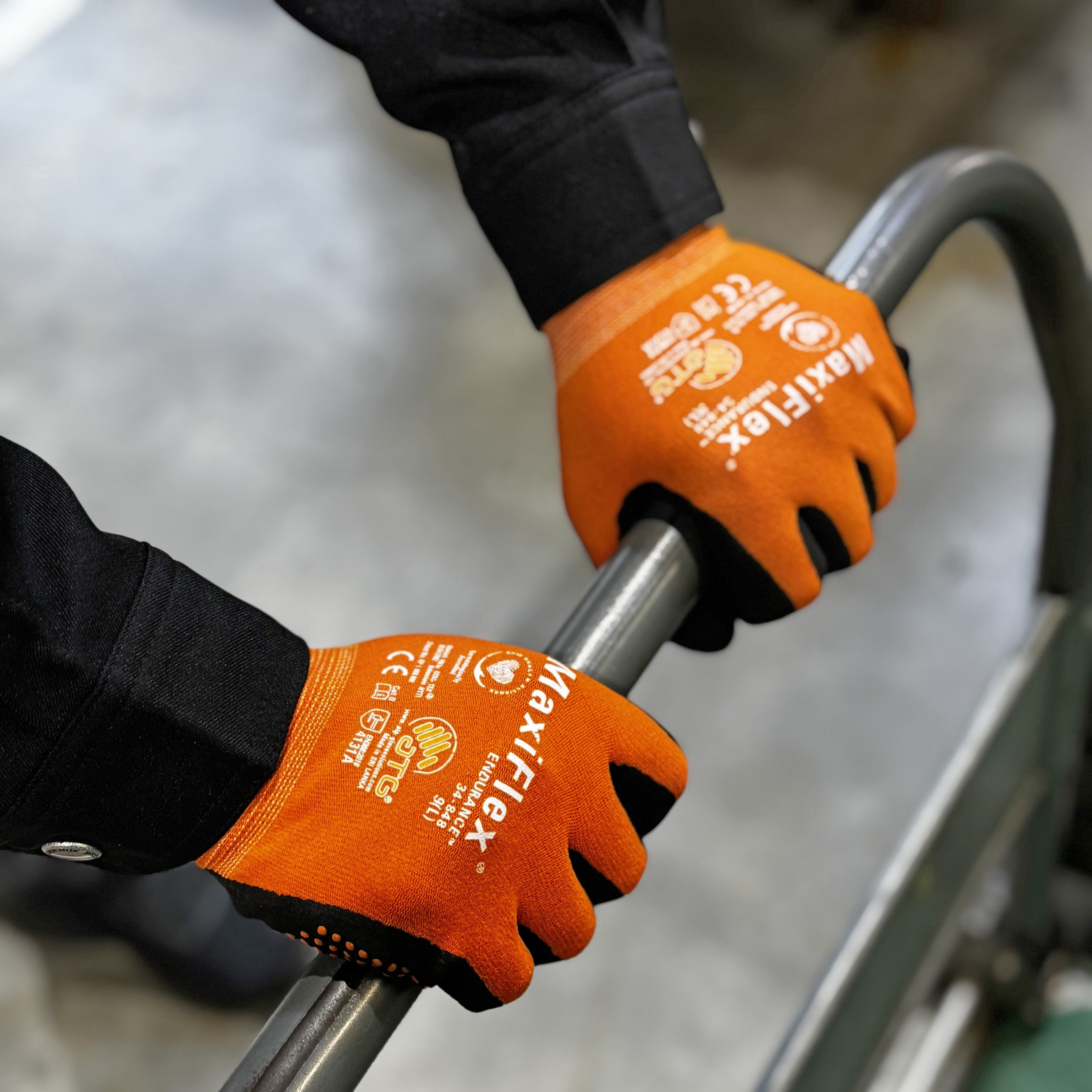 34-848-S ニトリルゴム背抜き手袋 マキシフレックス(すべり止めドット