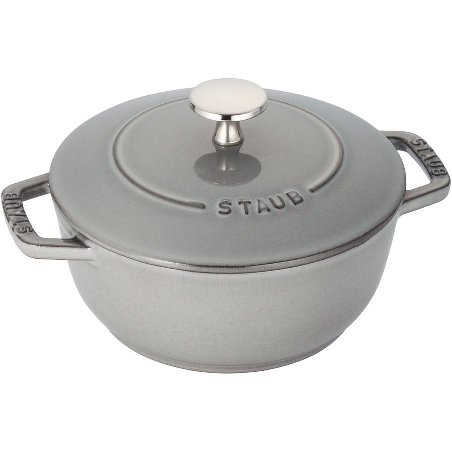 staub ストウブ ワナベ Wa-NABE L 20cm グレー - キッチン、台所用品