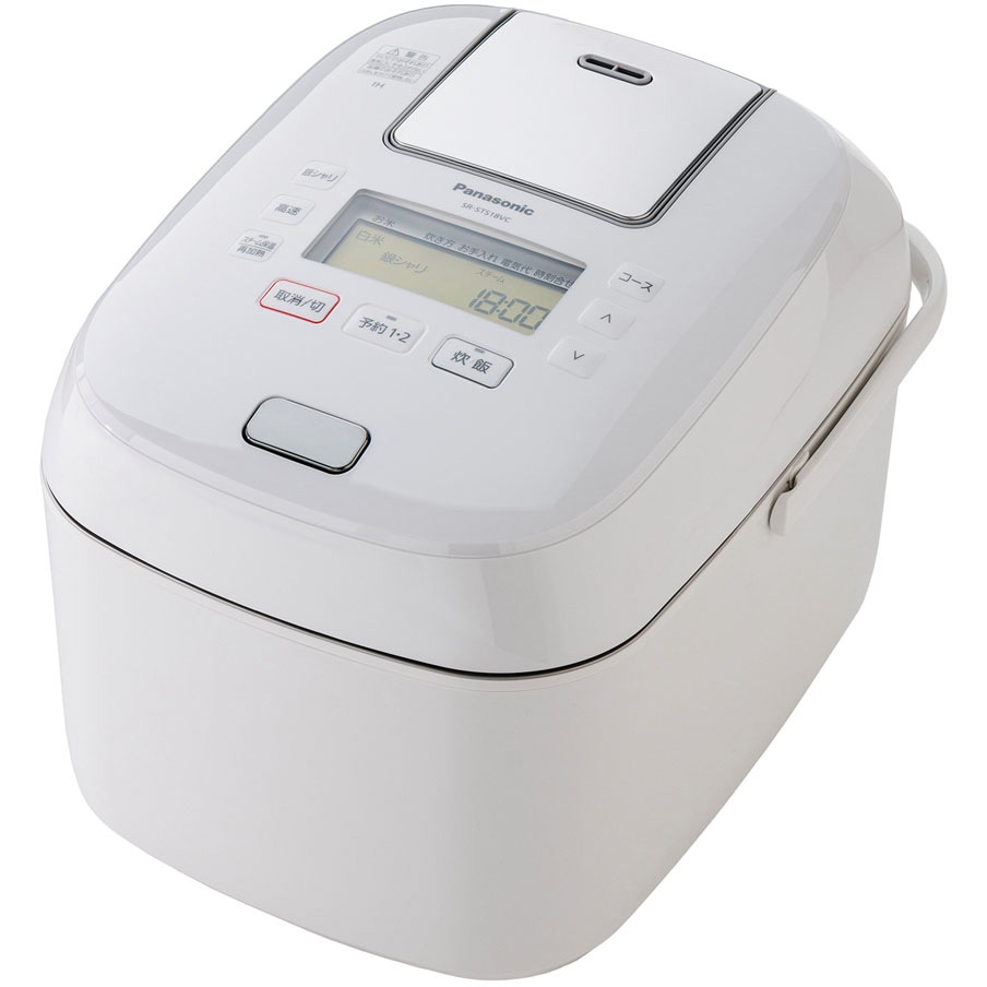 パナソニック スチームIHジャー炊飯器 0.5～5.5合炊き ホワイト SR-S SR-STS18VC パナソニック スチームIHジャー炊飯器 1台 Panasonic