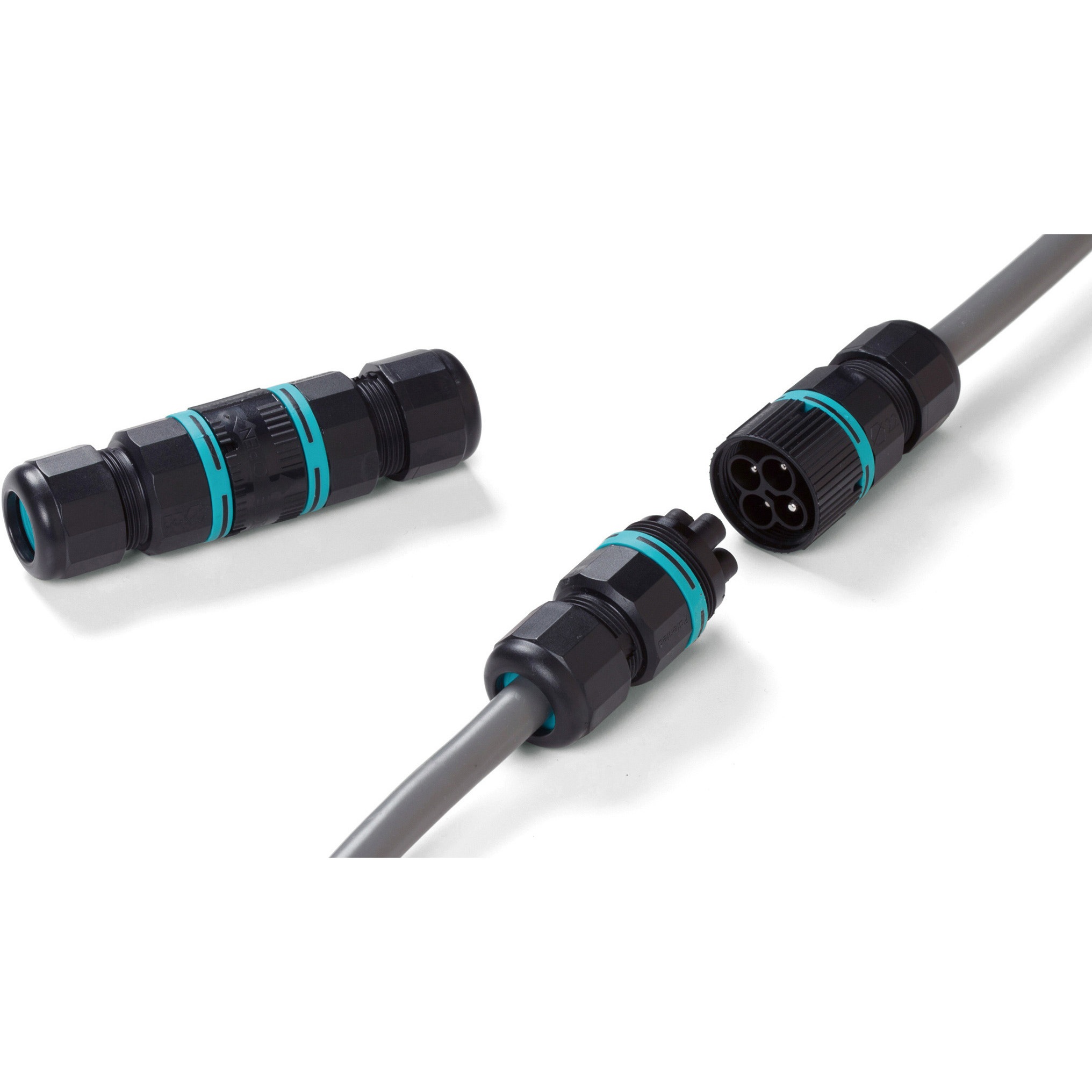 THB387-2P プラグ式 防水中継コネクター THB387シリーズ 1個 タカチ