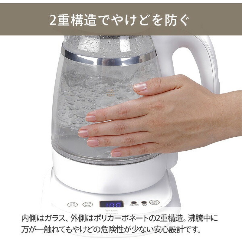 TK-G10K 電気ケトル 温度調節機能付き 1台 エムケー精工 【通販