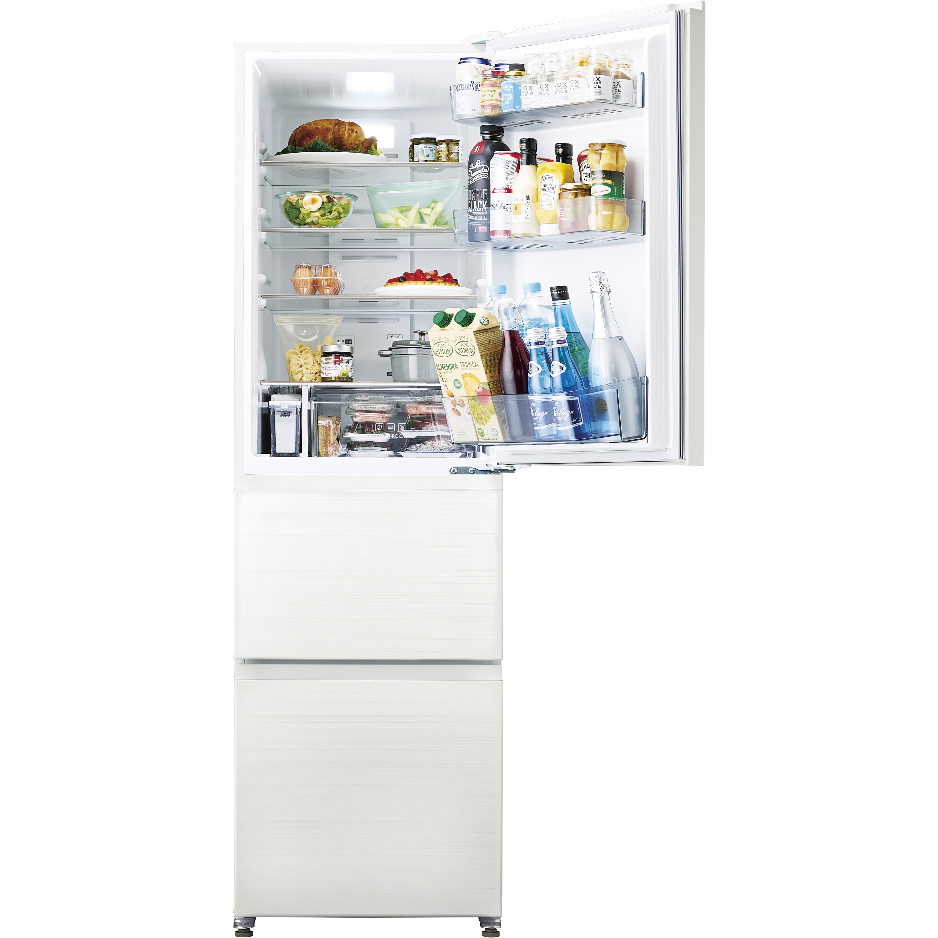 JR-CVM34B(W) 3ドア冷蔵庫 335L 自動製氷機能付き 1台 Haier 