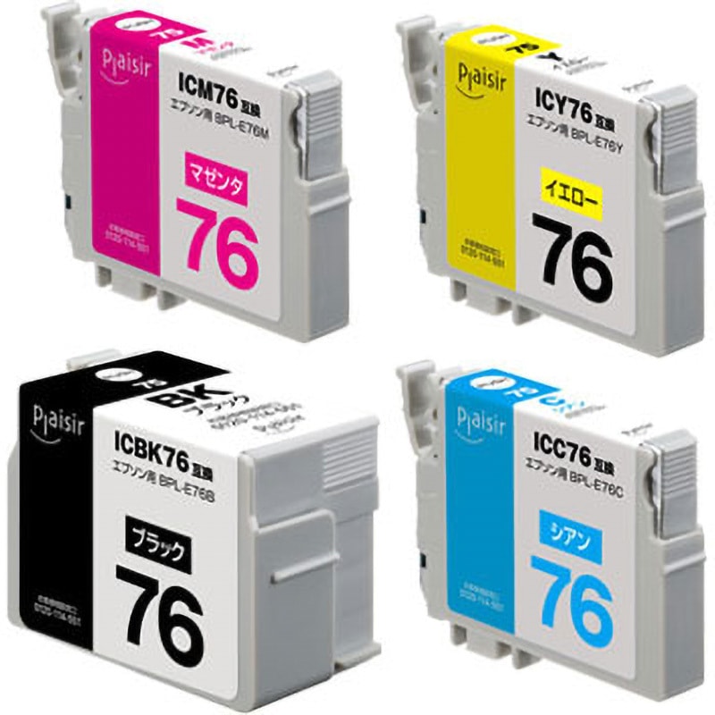 Plaisir 76エンジン用インクカートリッジ 18個セット BPL-E76-4P 互換インクカートリッジ エプソン対応 IC76 1セット(4個