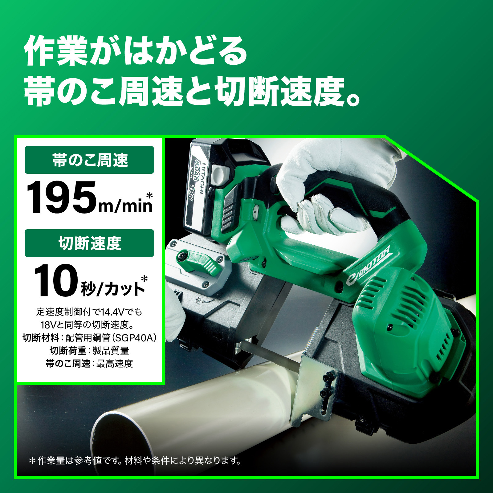 CB18DBL (S)(LXPKZ) コードレスロータリバンドソー 1台 HiKOKI