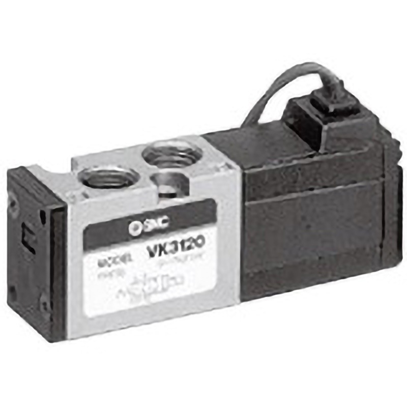 VK3120-1D-M5-F 5ポートソレノイドバルブ直動ポペットタイプ弾性体シール SMC 管接続口径(M5)M5×0.8  VK3120-1D-M5-F