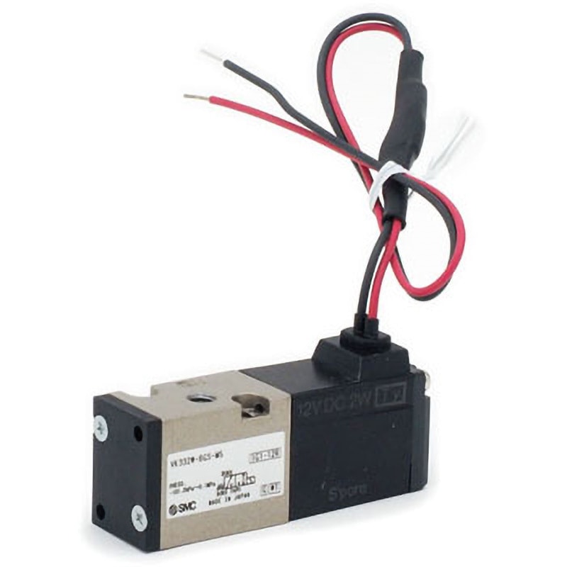 VK332W-6GS-M5 3ポートソレノイドバルブ直動ポペットタイプ弾性体シール SMC 接続口径(M5)M5×0.8  VK332W-6GS-M5