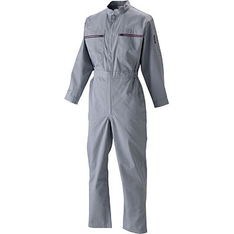 #138 カラーファスナー続服 SunDisk(ソルディ) 静電気超帯電防止 長袖 グレー色 袖丈56cm