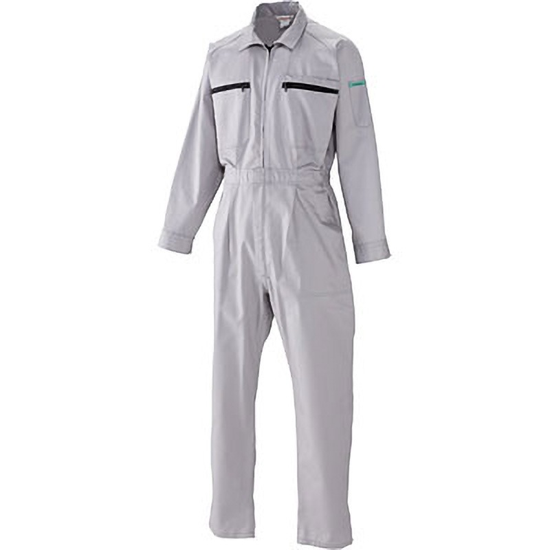 #2611 二層構造糸 続服 SunDisk(ソルディ) 長袖つなぎ グレー色