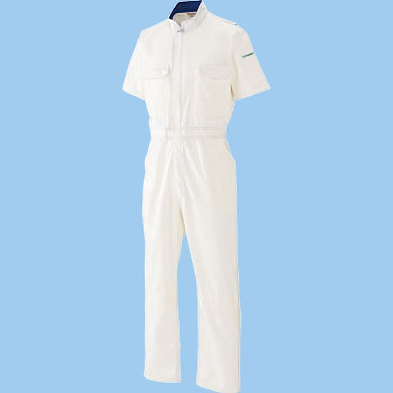 #7120 半袖続服 SunDisk(ソルディ) オフホワイト色 サイズ4L袖丈25cm