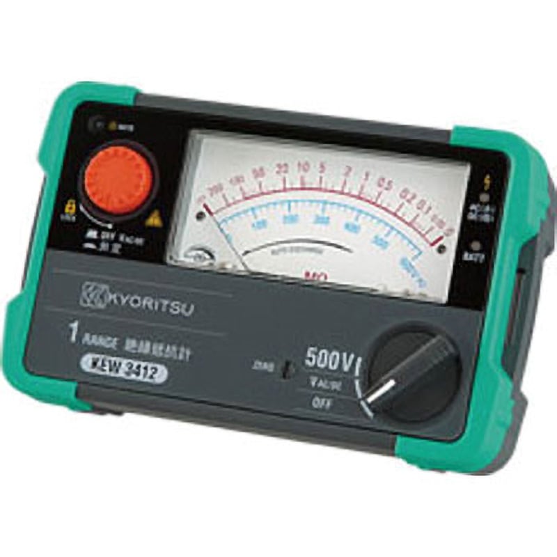 KEW3412(校正書・トレーサビリティ体系図付) アナログ絶縁抵抗計(単レンジ) 1台 共立電気計器 【通販モノタロウ】