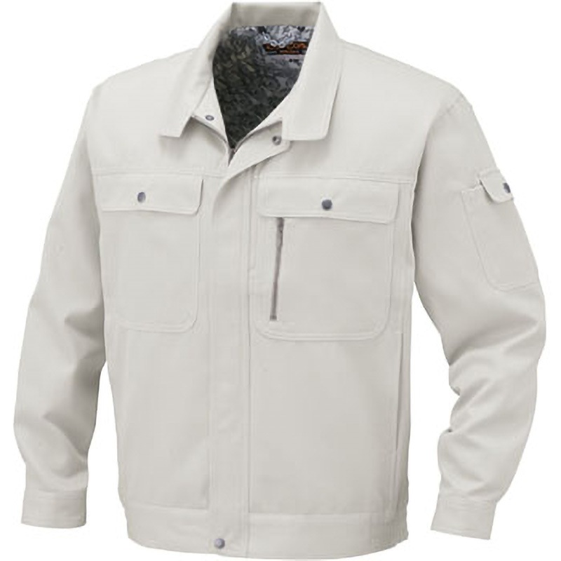 H-1190 ブルゾン H-1190 コーコス信岡 名入れ可 エコ交織ツイル・ジュリス ストーングレー色 S着丈62cm