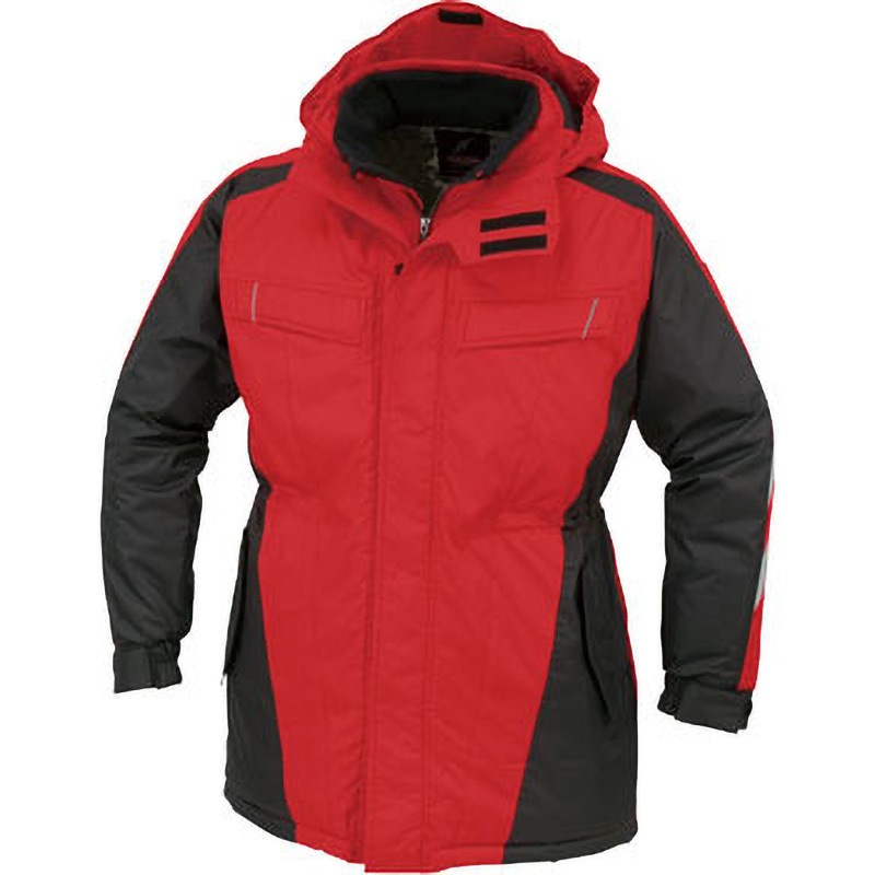 A-3276 防寒コート A-3276 コーコス信岡 レッド色 S着丈80cm