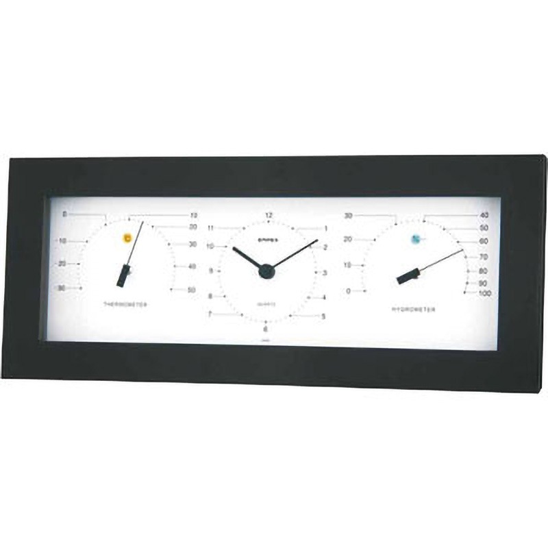 MN-4841 MONO 温度計・時計・湿度計 エンペックス気象計 温度測定範囲-30～50℃