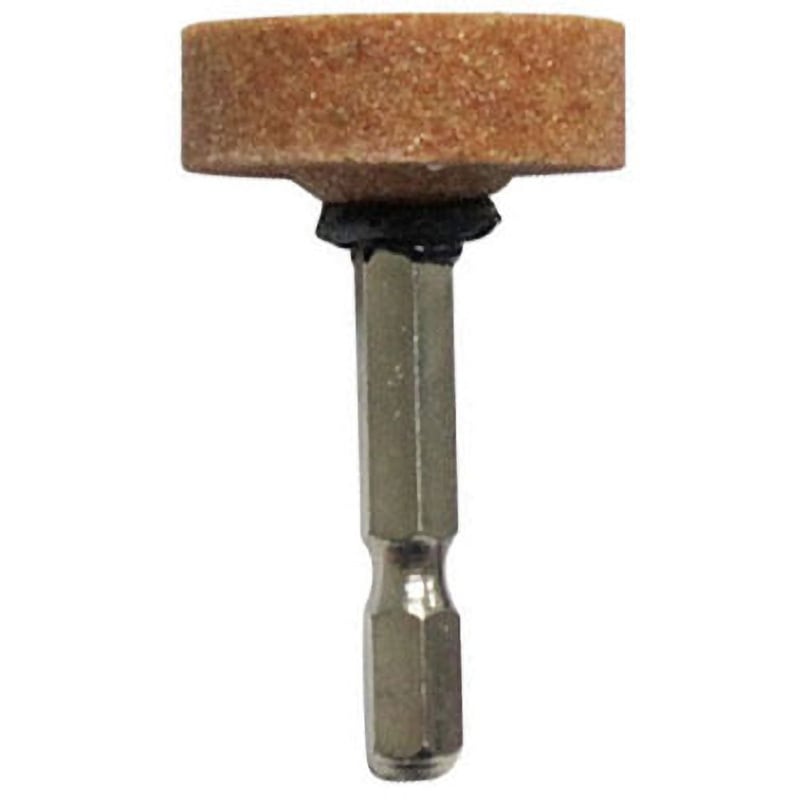 あつや 円盤型 六角軸軸付砥石 金属用 EARTH MAN 粒度WA60 直径30mm 1個