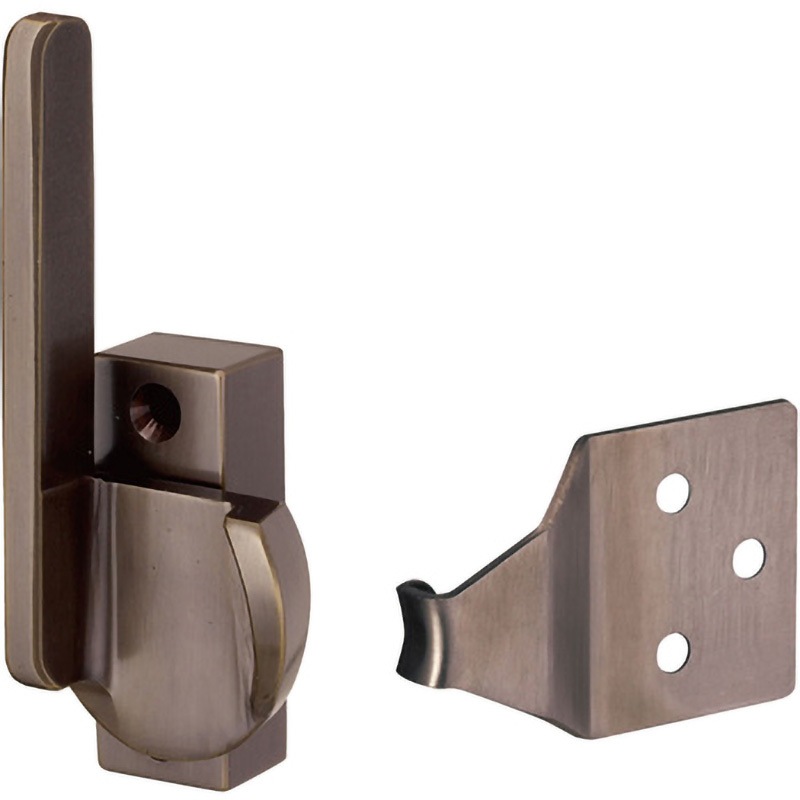#1591-3-2 1591 クレセント 左勝手用 古代ブロンズ BEST[金物] 黄銅鋳物 適合扉厚33～39mm