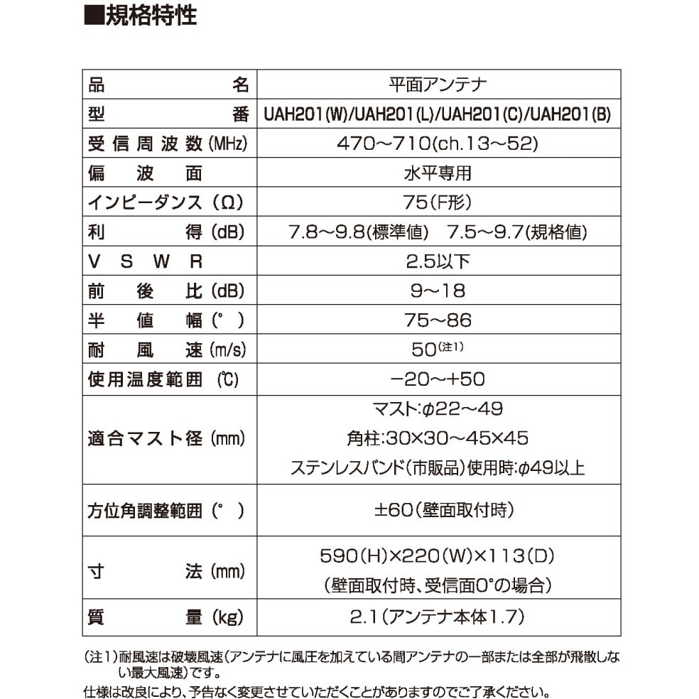 最大91%OFFクーポン DXアンテナ 地上デジタルアンテナ UHF平面 20素子相当 強 中電界地用 ライトブラウン UAH201 L  fucoa.cl