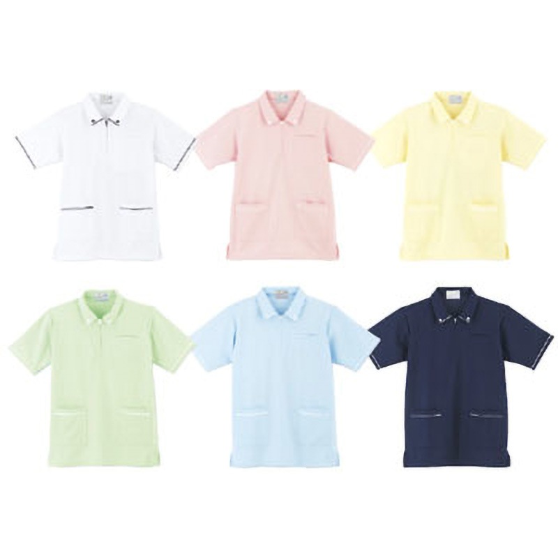 CR117-70 ケアワークシャツ(男女兼用) トンボ サックス色 サイズSS  CR117-70