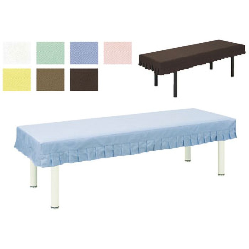 TB-75-02 診察台カバー(綿製)フリル付 高田ベッド製作所 適合寸法60×190cm  TB-75-02