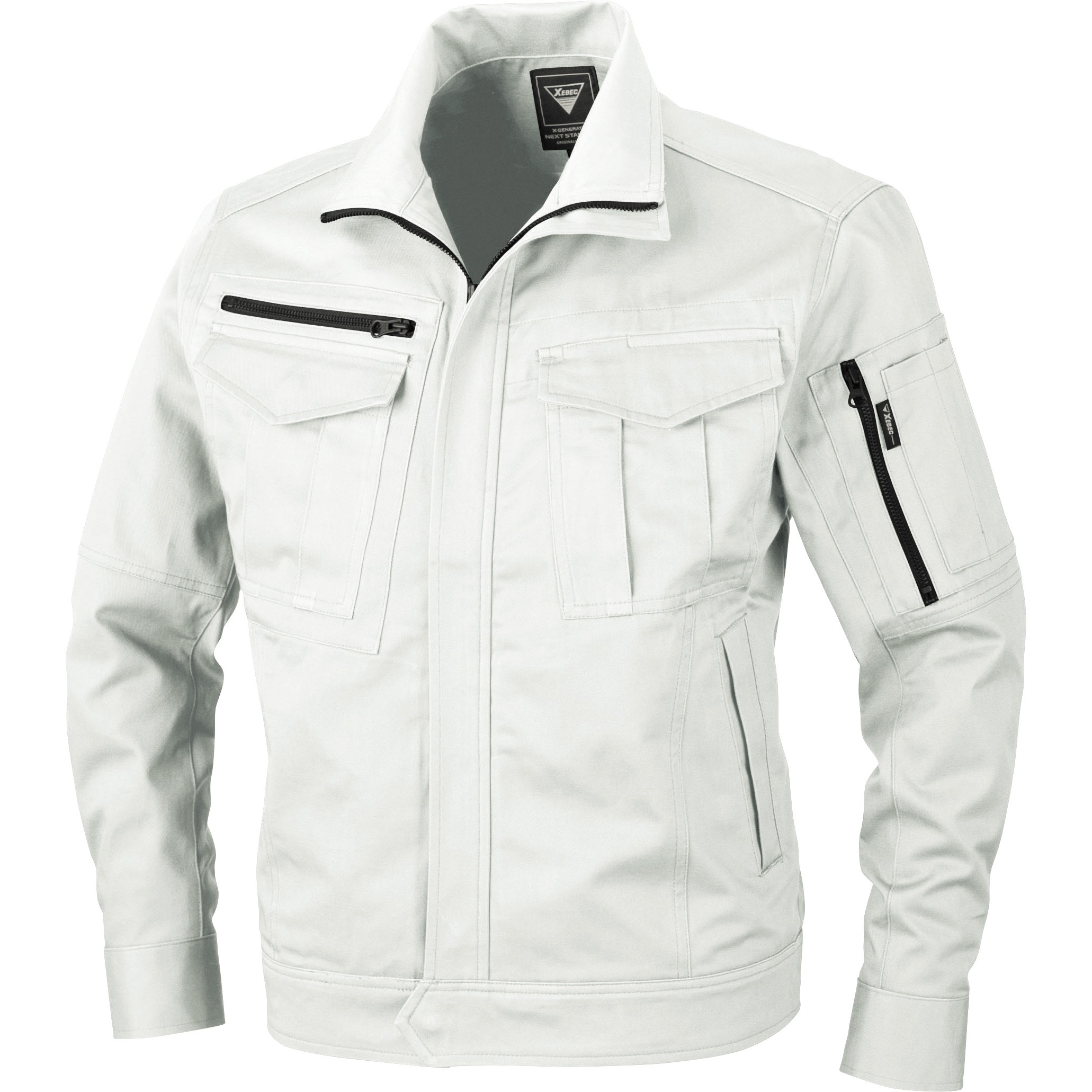 2020 ブルゾン 2020 ジーベック 綿100% ツイル アイボリー色 4L着丈69cm