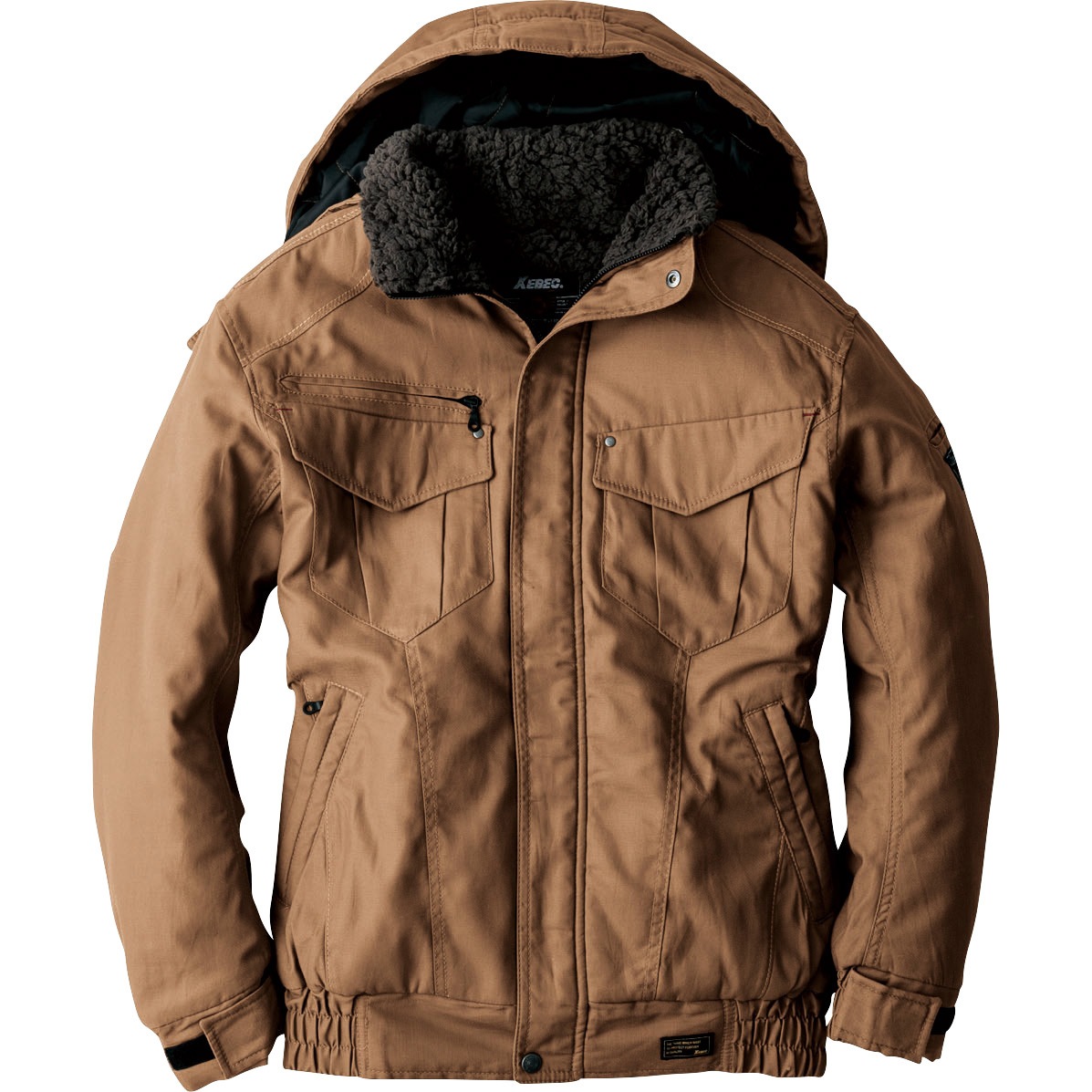 212 現場服 綿100%防寒ブルゾン 212 ジーベック モカ色 M着丈66cm