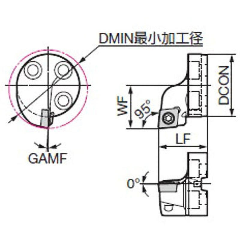 SDB40-SCLCR09T3-50 内径旋削用 スマートダンパー 交換式ヘッド(ポジティブインサート用) SCLC 奥端面加工 1個 住友電工ハードメタル 【通販モノタロウ】