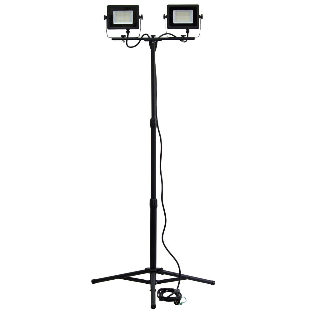 FWT-100W スタンド付ダブルLED投光器 富士倉 電源コード式 50×2W 定格