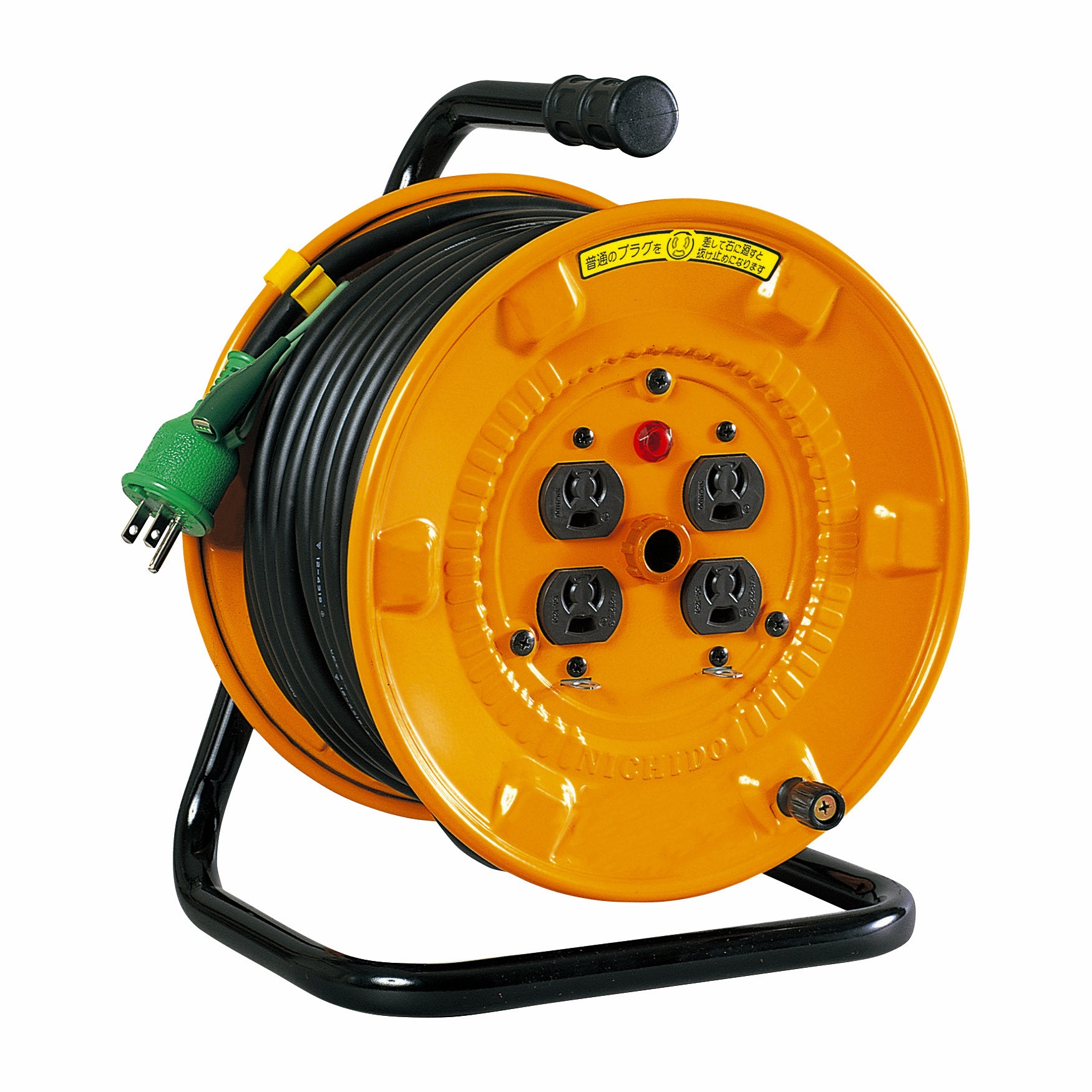 NNP-E34N 100V抜止式コンセントドラム 30m アース付 日動工業 屋内型用