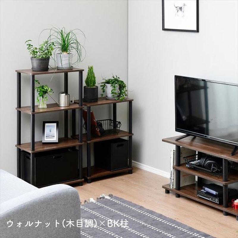 ISR-3IN(CWL/BK) 収納ラック スリムシステムラック 3段 YAMAZEN(山善