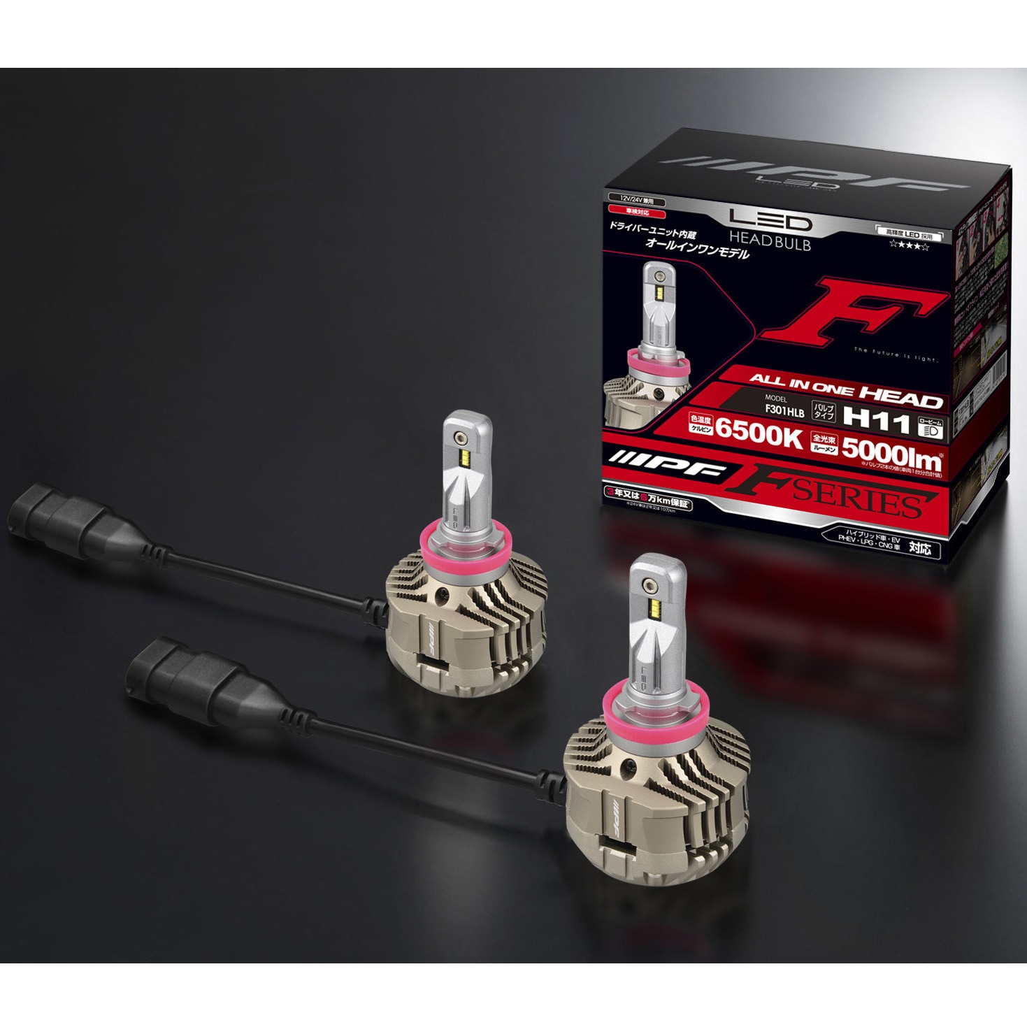 未使用 IPF 301HLB2 LED ヘッド ランプ バルブ X2 65K H11 5000lm カー用品 カーパーツ O3672862 LEDヘッドバルブ F301HLB H11 6500K 5000lm 未使用 IPF 301HLB2