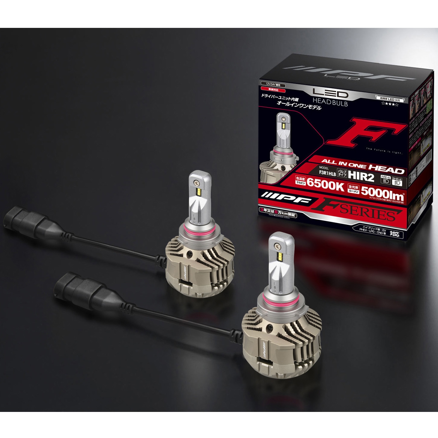 F3R1HLB LED ヘッドライト IPF 6500K 明るさ5000Lm 1セット F3R1HLB 