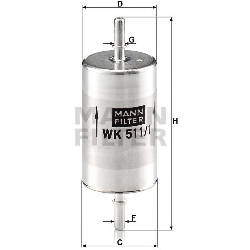 WK511/1 輸入車用フューエルフィルター 1個 MANN-FILTER 【通販モノタロウ】 7,047円