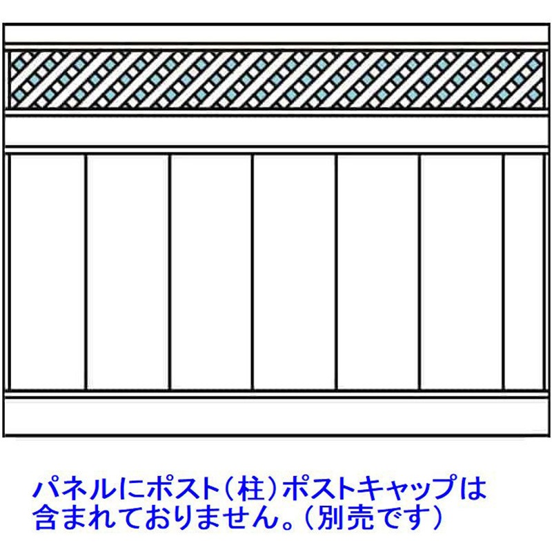SOL-1500 バイナルフェンス ソリッドプライバシーラティスパネル カリテス (スパン)2000mm以下仕様 PVC(強化樹脂)製 ホワイト色