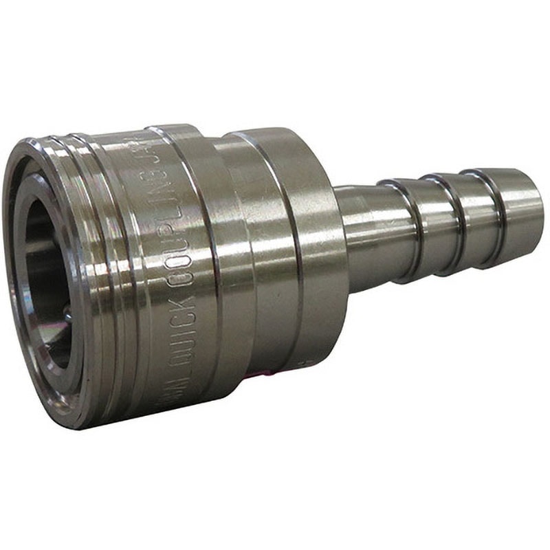 TSー6SH(SUS304) 中・低圧用両路開放型クイックカップリング ソケット ホース取付用(ステンレス製) フローバル 最高使用圧力6.5MPa 常用圧力4.5MPa