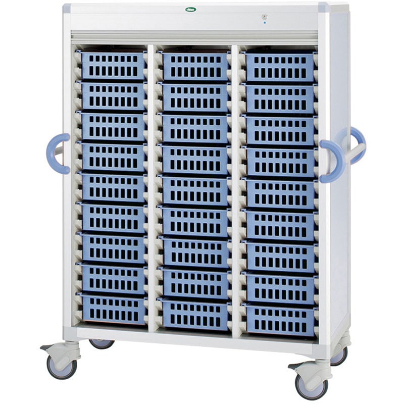 C34-TNS318SB 注射薬カート(27床用) C34-TNS318SB(ブルー) バスケット：ブルー 1台 サカセ化学工業 【通販モノタロウ】 238,410円