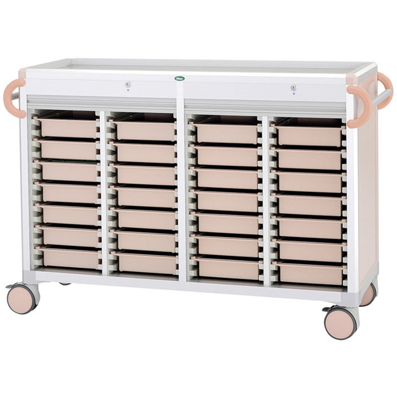 C3407Y-NS414SB 与薬カート(朝昼夕寝る前)YT-16 C3407Y-NS414SB(ピーチ) トレー：ピーチ 1台 サカセ化学工業 【通販モノタロウ】 314,910円