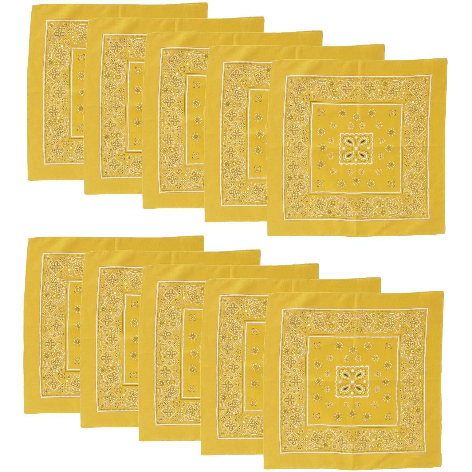 18172 バンダナ 10枚組 アーテック[学校教材・教育玩具] 黄色 寸法550