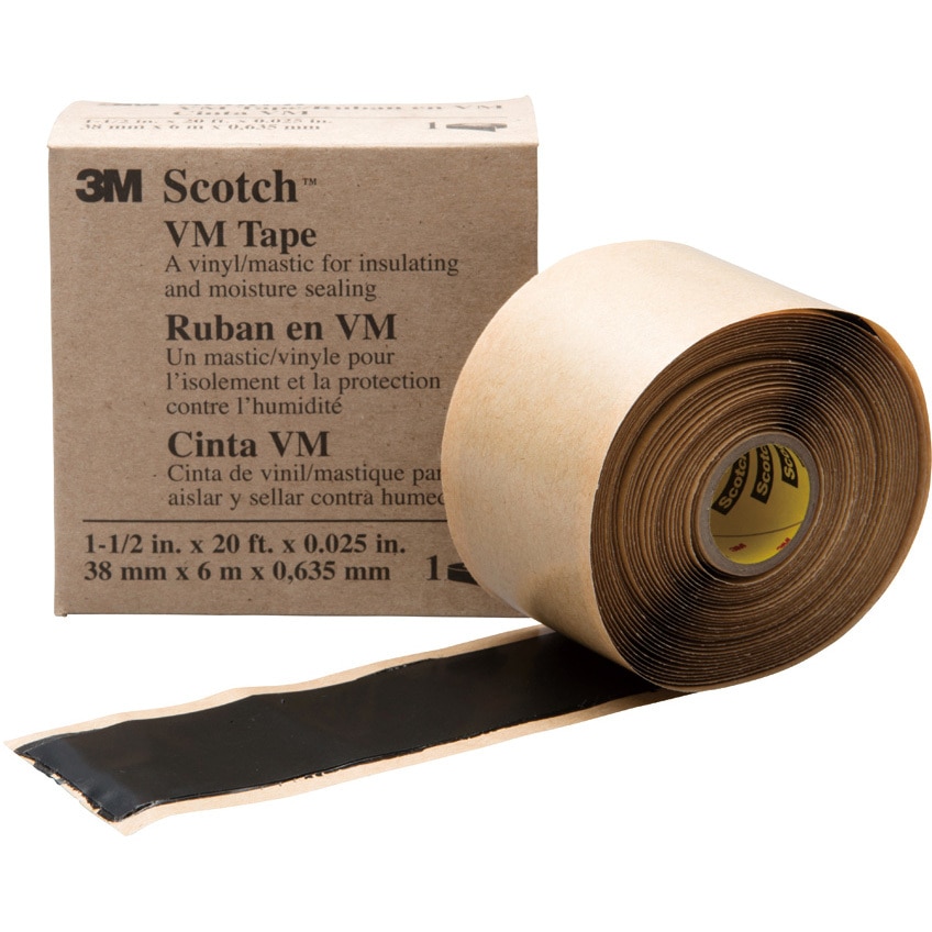 VM 1-1/2 スコッチ(R) ビニルマスチックVMテープ コーニング 塩ビ基材 ゴム系 幅38mm長さ6m 1巻