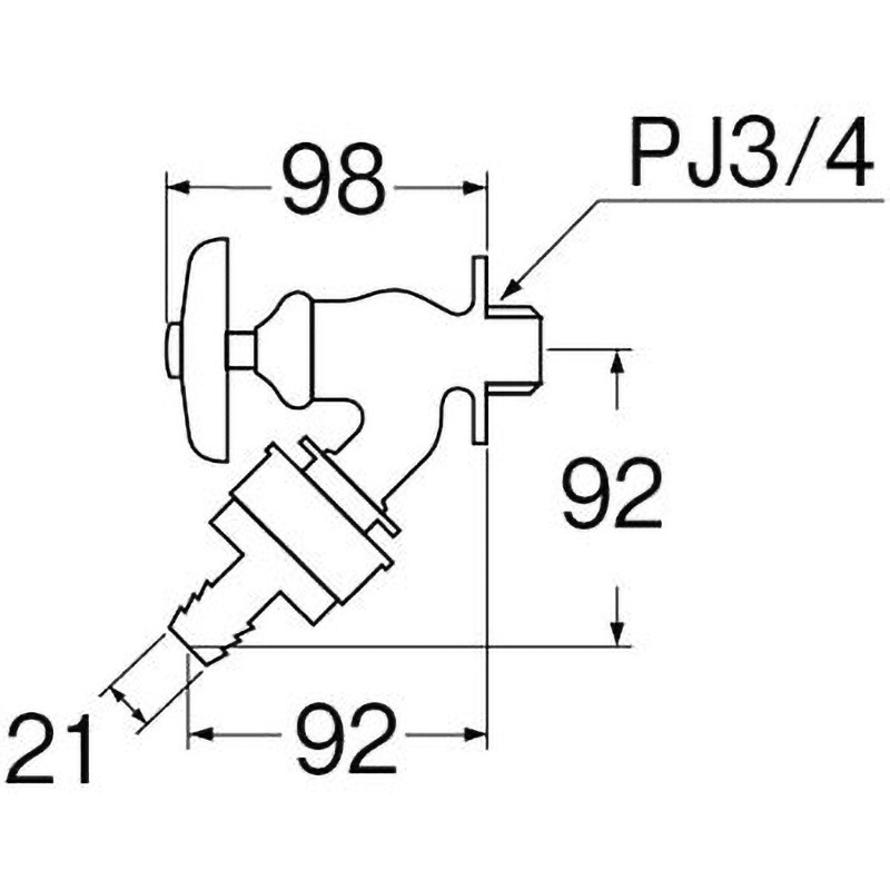 Y81V-20 自動接手散水栓 SANEI(旧:三栄水栓製作所) 呼び径20mmねじ