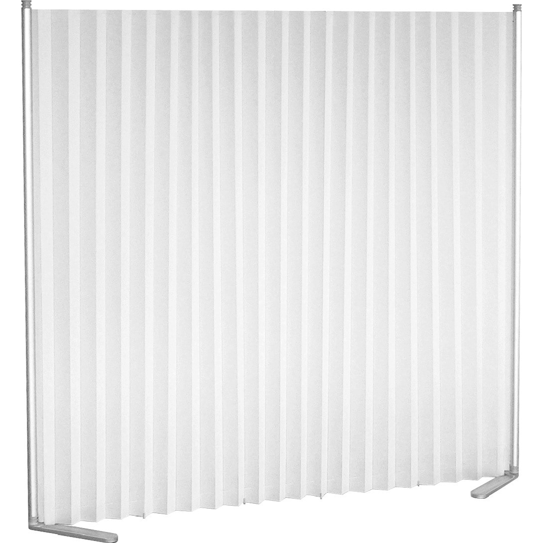 大　300cmx180cm未使用クリーム白色の布製パーテーション 衝立 3連 ホワイト 高さ150cm 木製スクリーン （ パーテーション
