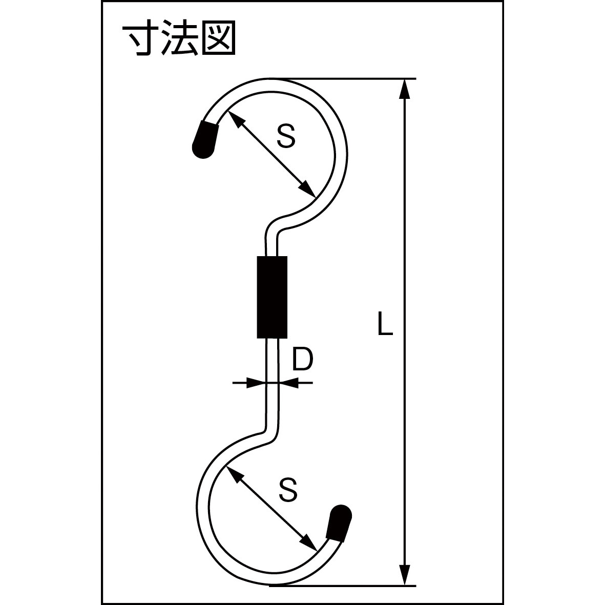 A-344 ステンレス回るフック ニッサチェイン 荷重0.05kN