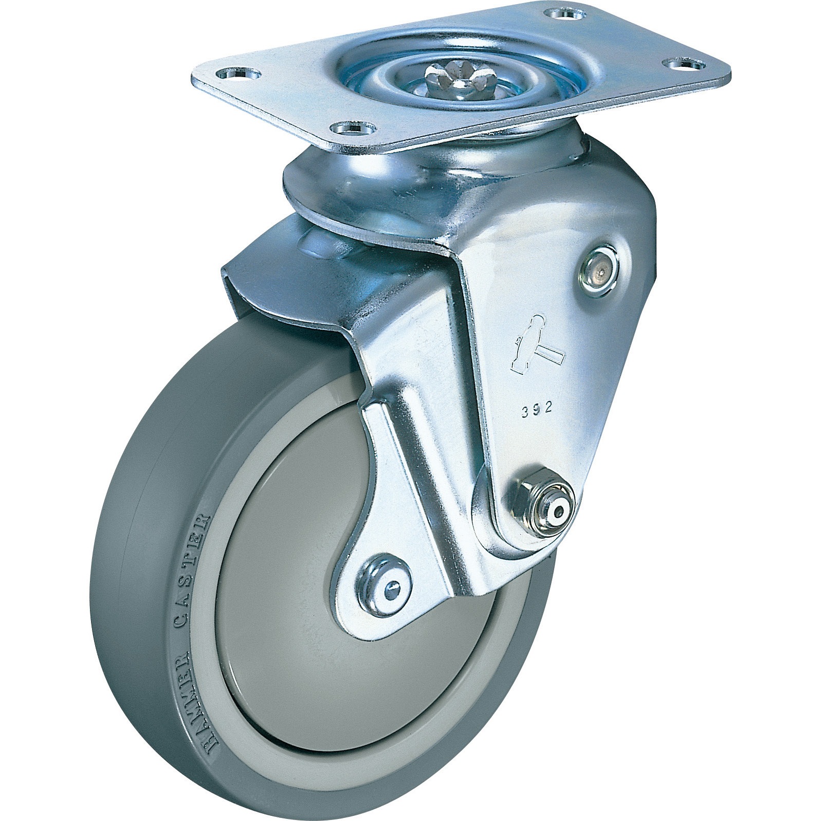 940BBE-UZ100-32 ハンマー          クッションキャスタ ハンマーキャスター 単輪 衝撃吸収 100径 取付高143～135mm  940BBE-UZ100-32