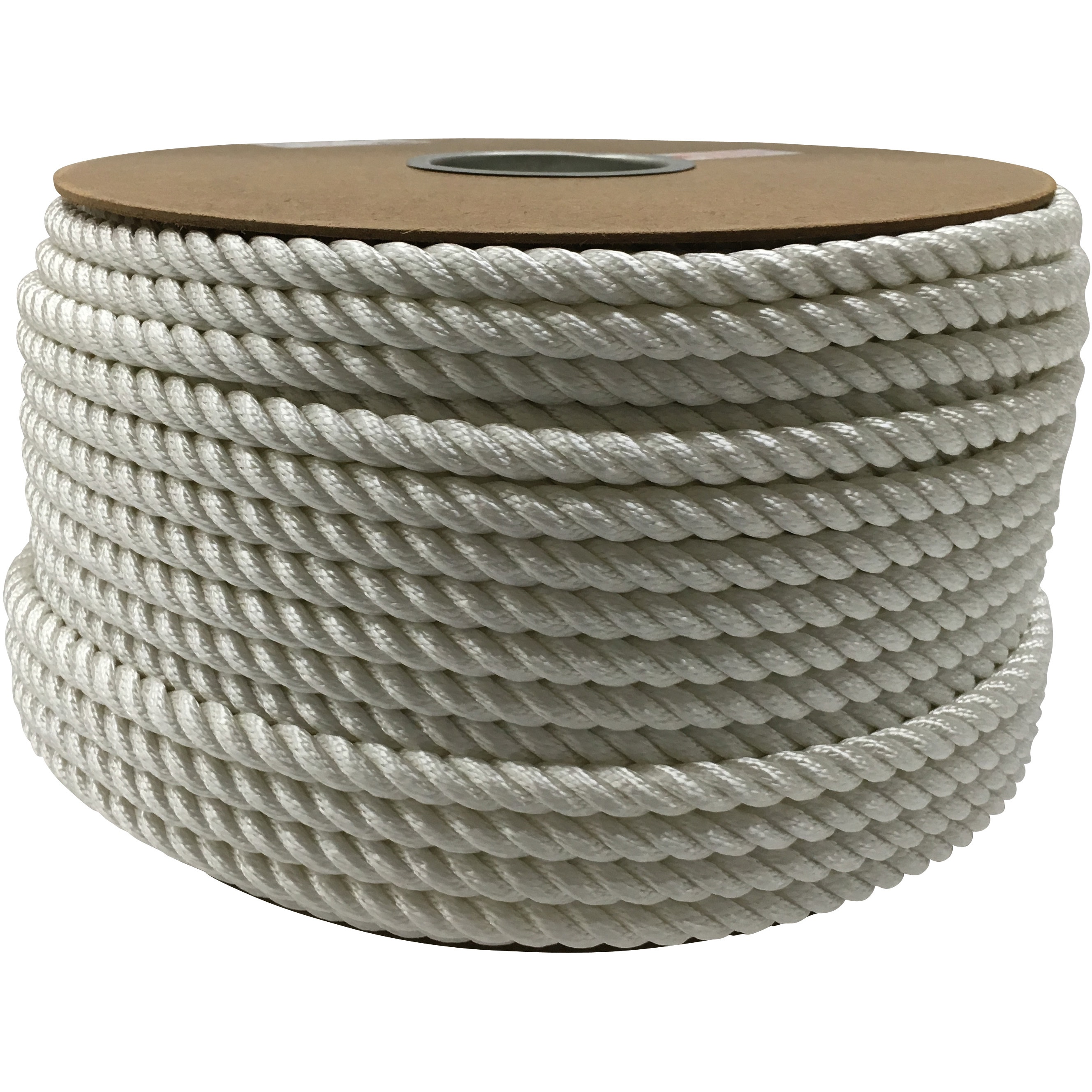 PRJ-6 ナイロンロープ3ツ打 ユタカメイク 白色 ドラム巻 線径12mm 1巻 PRJ-6